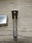 Vtg FRAENKEL 4 Pc Safety Travel Razor Original Case Made Germany 1.75" x 1.75"