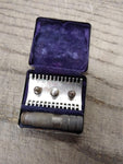 Vtg FRAENKEL 4 Pc Safety Travel Razor Original Case Made Germany 1.75" x 1.75"