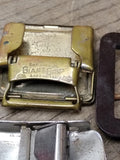 Vtg 28 Piece Mid Century Modern Fashion Belt Buckle Lot Bakelite Brass Metal
