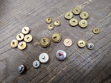 Vtg 23 Piece Military Fashion Button Lot Scoville Waterbury Brass Metal Plastic