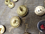 Vtg 23 Piece Military Fashion Button Lot Scoville Waterbury Brass Metal Plastic