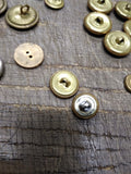 Vtg 23 Piece Military Fashion Button Lot Scoville Waterbury Brass Metal Plastic
