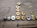 Vtg 23 Piece Military Fashion Button Lot Scoville Waterbury Brass Metal Plastic