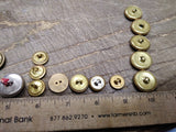Vtg 23 Piece Military Fashion Button Lot Scoville Waterbury Brass Metal Plastic