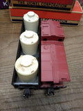 Vtg 2 Pc O Gauge Lionel Train Railroad Car Lot 6112 Gondola w/Tanks 6017 Caboose