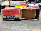 Vtg 2 Pc O Gauge Lionel Train Railroad Car Lot 6112 Gondola w/Tanks 6017 Caboose