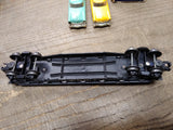 Vtg O Gauge Lionel Train 6424 Automobile Flat Car w/Green & Yellow Cars Orig Box