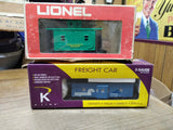 Vtg 2 Pc O & S Gauge Lionel K-Line Train Caboose Lot 9068 Bobber 21120 Conrail
