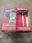 Vtg Gillette Tech Double Edge TTO Safety Razor Date Code X-3 1952 With Box!