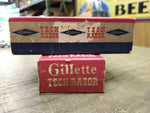Vtg Gillette Tech Double Edge TTO Safety Razor Date Code X-3 1952 With Box!