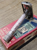 Vtg Gillette Tech Double Edge TTO Safety Razor Date Code X-3 1952 With Box!