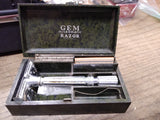 Vtg GEM Micromatic TTO Safety Razor with Bakelite Travel Box Made In The USA!