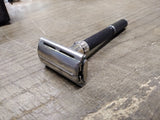 Vtg Gillette Black Beauty Super Adjustable DE TTO Safety Razor 1980 Date Code A1