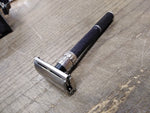Vtg Gillette Black Beauty Super Adjustable DE TTO Safety Razor 1980 Date Code A1