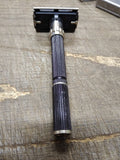 Vtg Gillette Black Beauty Super Adjustable DE TTO Safety Razor 1980 Date Code A1