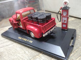 Vtg Road Champ Texaco Diecast 1956 Ford F 100 w/Fire Chief Gas Pump Display Box!