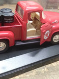 Vtg Road Champ Texaco Diecast 1956 Ford F 100 w/Fire Chief Gas Pump Display Box!