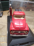 Vtg Road Champ Texaco Diecast 1956 Ford F 100 w/Fire Chief Gas Pump Display Box!