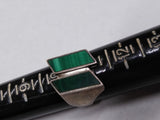 Vtg 925 Southwest Style Green Malachite Unisex Ring 2 Rectangle Stones Size 10.5