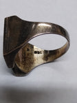 Vtg 925 Southwest Style Green Malachite Unisex Ring 2 Rectangle Stones Size 10.5