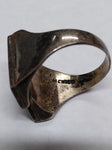 Vtg 925 Southwest Style Green Malachite Unisex Ring 2 Rectangle Stones Size 10.5
