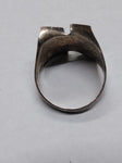 Vtg 925 Southwest Style Green Malachite Unisex Ring 2 Rectangle Stones Size 10.5