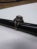 Vtg 925 Sterling Silver Oval Carnelian Stone South West Style Ring Size 7.5
