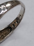 Vtg 925 Sterling Silver Blue Topaz? Checkerboard Cut Stone Ring Size 7 Very Nice