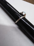 Vtg 925 Sterling Silver Robin Egg Larimar Round Stone Ring Size 8 Very Nice!