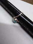 Vtg 925 Sterling Silver Robin Egg Larimar Round Stone Ring Size 8 Very Nice!