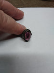 Vtg 925 Sterling Silver Amethyst Faceted Stone Ring Filigree Size 5.5 Very Nice!