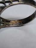 Vtg 925 Sterling Silver Amethyst Faceted Stone Ring Filigree Size 5.5 Very Nice!