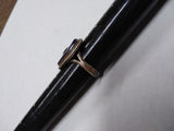 Vtg 925 Sterling Silver Sodalite Teardrop Stone Ring Size 7.5 Very Nice!