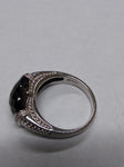Vtg 925 Sterling Silver Cognac Color Smokey Quartz Faceted Stone Ring Sz 10 Nice