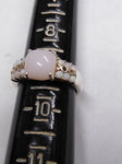 Vtg 925 Sterling Silver Opal Center Stone w/12 Accent Stones Ring Sz 9 Beautiful