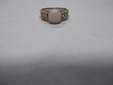 Vtg 925 Sterling Silver Opal Center Stone w/12 Accent Stones Ring Sz 9 Beautiful