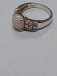 Vtg 925 Sterling Silver Opal Center Stone w/12 Accent Stones Ring Sz 9 Beautiful