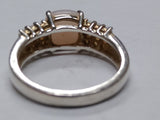 Vtg 925 Sterling Silver Opal Center Stone w/12 Accent Stones Ring Sz 9 Beautiful