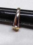 Vtg 925 Sterling Yellow Sapphire Faceted Stone Cocktail Ring Size 8 Beautiful!