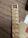 Vtg Lucien Piccard Dufonte Womens Quartz Wrist Watch Gold Black Dial Works w/Box