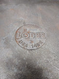Vtg Lodge 2 USA 14SK Cast Iron Skillet With Smoke Ring 2 Handle 14.75" Dia Nice!