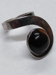 Vtg 925 Sterling Silver Round Tiger's Eye Stone Modernist Ring Size 6 Very Nice!