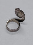 Vtg 925 Sterling Silver Round Tiger's Eye Stone Modernist Ring Size 6 Very Nice!