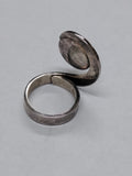 Vtg 925 Sterling Silver Round Tiger's Eye Stone Modernist Ring Size 6 Very Nice!