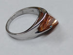 Vtg 925 Sterling Citrine Faceted Stone Modernist Wave Ring Size 8 Beautiful!