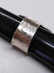 Vtg 925 DDD Hammered Silver Natural Jasper Stone Modernist Ring Sz 8 Mexico Nice