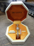 Vtg Womens Bulova Manual Wind Wristwatch 10K RGP Bezel 17J w/Box Parts Repair #1