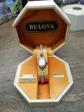 Vtg Womens Bulova Manual Wind Wristwatch 10K RGP Bezel 17J w/Box Parts Repair #2