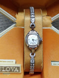 Vtg Womens Bulova Manual Wind Wristwatch 10K RGP Bezel 17J w/Box Parts Repair #2