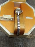 Vtg Womens Bulova Manual Wind Wristwatch 10K RGP Bezel 17J w/Box Parts Repair #2